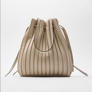 Zara Pleated Bucket Bag